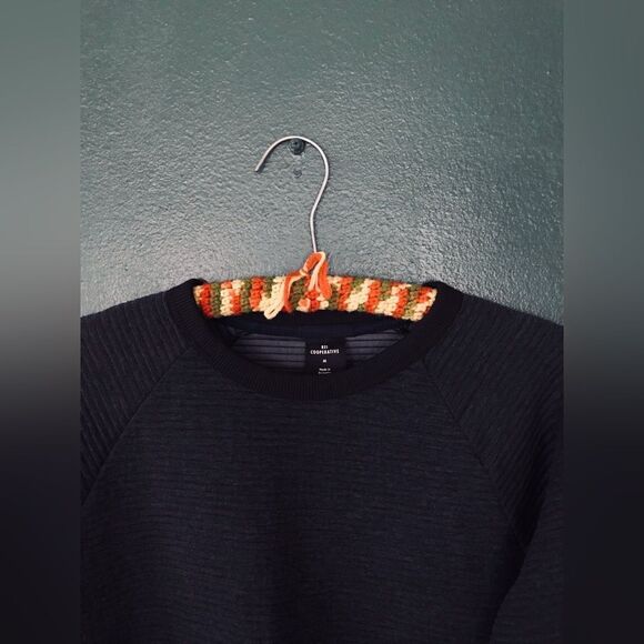 REI Cooperative Shirt Mens Medium Gray Crew Neck Ribbed Long Sleeve Outdoor - Picture 3 of 6